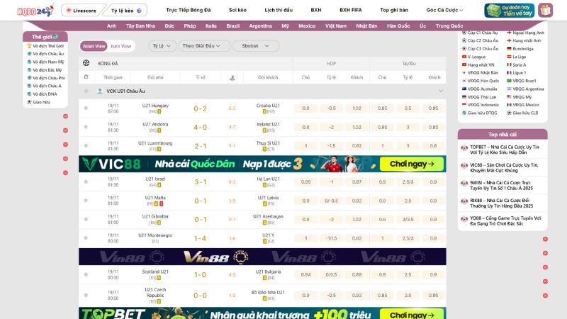 Cập nhật kết quả bóng đá nhanh tại KQBD 247